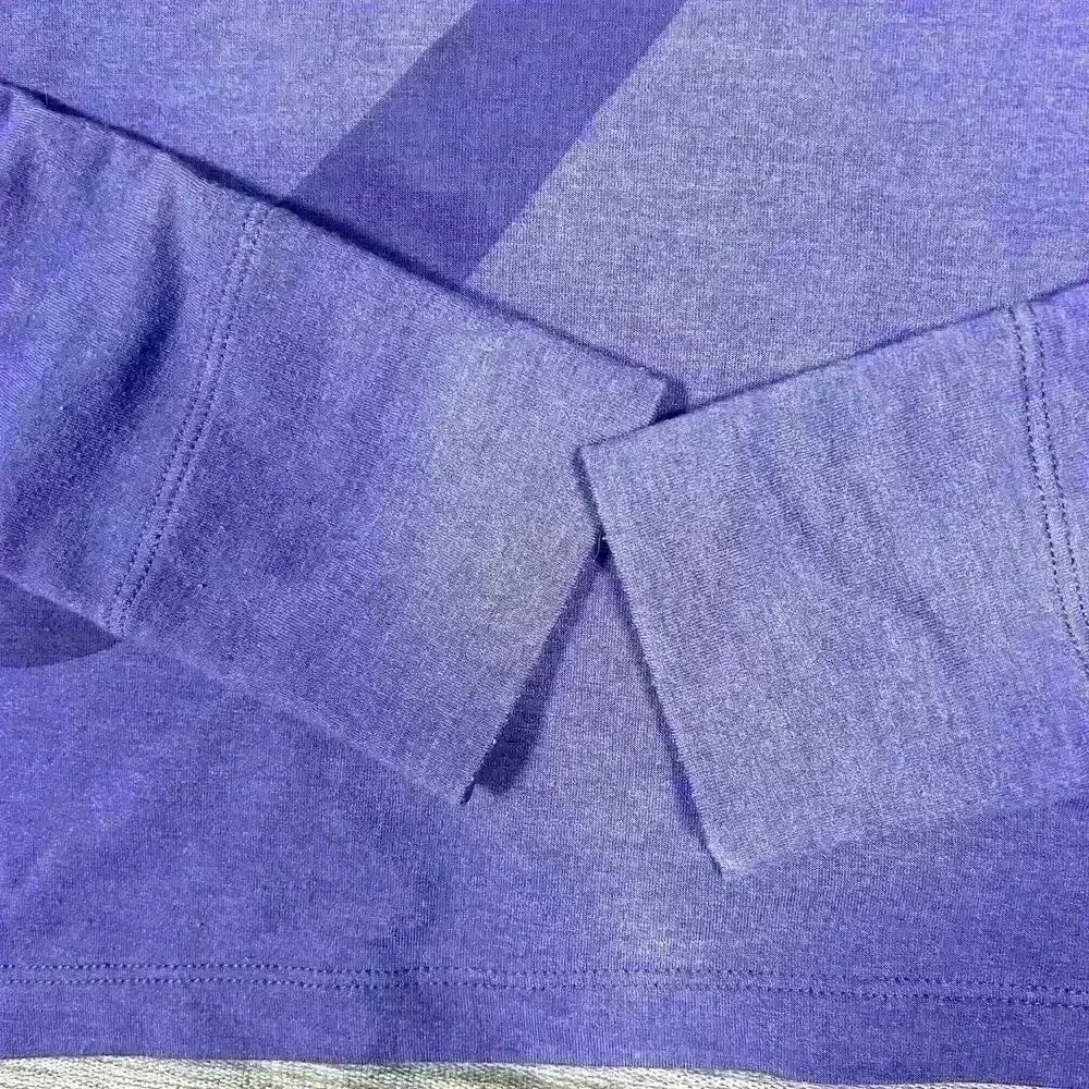 NIKE Dri-Fit Purple Long Sleeve Asymmetrical Split Hem Crop Sweatshirt Women S
